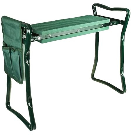 TAHA® Heavy Duty Portable Foldable Foam Padded Garden Kneeler Gardening Knee Pad Metal Stool Seat.