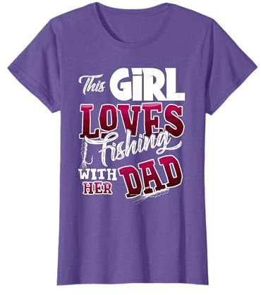 This Girl Loves Fishing With Her Dad Gift Funny Fishing T-Shirt