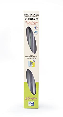 OXFORD Buchhüllen für 10 Bücher (40 x 270 cm), PVC, glatt, Dicke 8/100, farblos, Le Bon Estudent