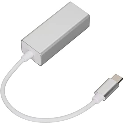 Adaptateur Réseau LAN USB Type C vers RJ45 Adaptateur Ethernet Transmission Stable USB C vers RJ45 Ethernet Silver Converter pour Pro pour S9/S8/Note 9(100 000 milliards)