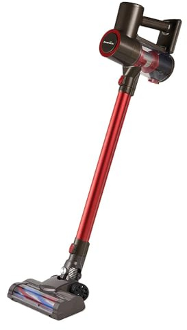 Crisalide®- Scopa Elettrica Ciclonica a Batteria 'JoyTeck' - Ricaricabile, 150W, 2 Velocità, Filtro HEPA, Autonomia 20-35 Min, Serbatoio 1L, Nero/Rosso
