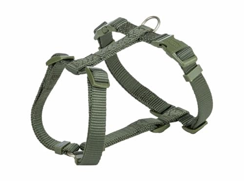 TRIXIE Premium H-Geschirr, XS–S: 30–44 cm/10 mm, olivgrün