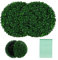 RELAX4LIFE 2er künstliche Buchsbaumkugeln, Buchsbaum Kugel künstlich 52 cm, Kunstpflanze Kugel UV-beständig, Formschnitt Dekopflanze Buchskugel, künstliche Pflanzen Kugel für Garten, Hochzeiten, Grün
