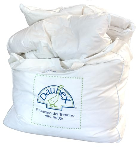 SofficePiuma - Daunex Piumino Letto 5 Punti Calore, Art ROMEO, Piumone Singolo, 340gr/mq (250x200 Matrimoniale standard)