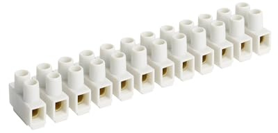 Webmatel Regleta de Conexión y Clema para Cables Eléctricos | Empalme Cable Eléctrico | Apto para Sección 25mm | Blanco |