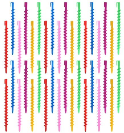 Toyvian Bigoudis permanents pour cheveux longs en spirale 40 pièces - ensemble d'outils de coiffure en ABS avec protection capillaire pour salons et usage personnel Couleur Aléatoire