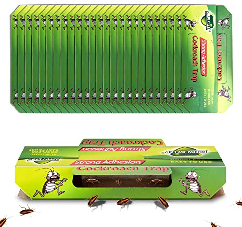 LUNEKUCK 25PCS Pièges à Cafards Collant Produit Anti Cafard Puissant Piege Anti Cafards Professionnel Attrape Cafards Non Toxique pour Jardin Maison Cuisine Salle de Bain Bureau