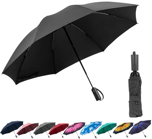 ACEIken Umbrella Reverse Close Folding Windproof Travel Umbrella- Compact | Compact and Portable Easy Carrying with Auto Open Close for Men and Women.Anti Blowout Design Won't blow inside out in storms