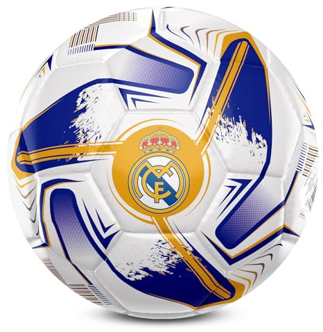 Hy-Pro Offiziell lizenzierter Real Madrid CF-Fußball, Größe 5, Turbinen-Design, Real Madrid-Merchandise, Training, Match, Sammlerstück für Kinder und Erwachsene