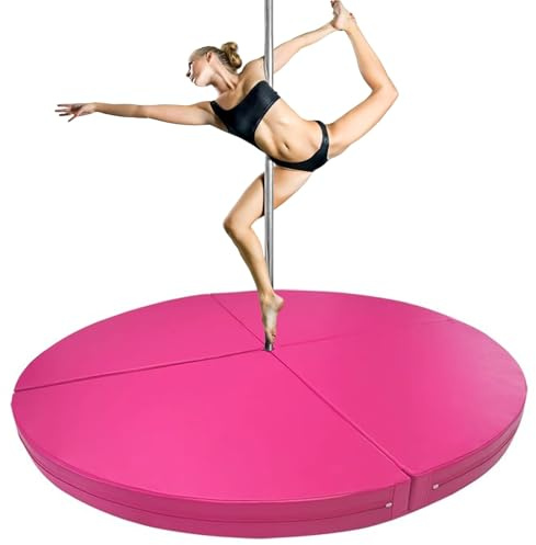 Vikbar och bärbar pole dance matta, idealisk för pole dans, träning och dansövningar. Denna vadderade matta har bärhandtag för komfort och säkerhet