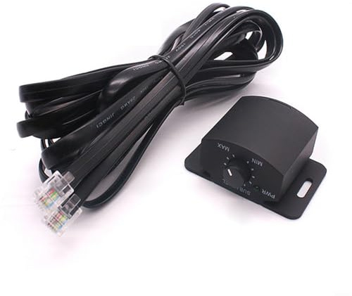 Regolatore di volume subwoofer con telecomando per auto con cavo a 4 conduttori da 5 m, connettore a 6 pin opzionale per sistemi audio auto, compatibile con la maggior parte dei veicoli (3,5 m + 4
