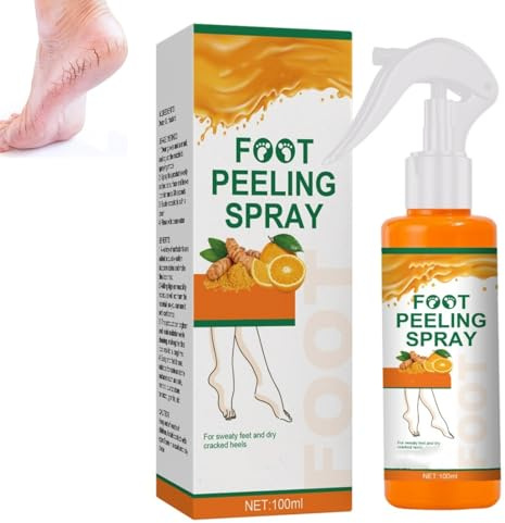 Peeling Foot Spray, Avlägsnande av död hud, återfuktande och upplysande hud, exfolierande peeling calluses på fötterna, torr och sprucken fot utjämning, Multi-användning för händer (1st)