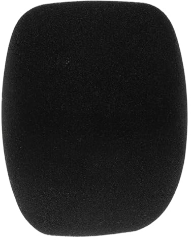 DIYEAH Protector de Micrófono de Esponja Cuadrado Negro, Filtro Antiviento para Micrófono de Mano, Reducción de Ruido para Grabación de Voz, Karaoke y Estudio Profesional