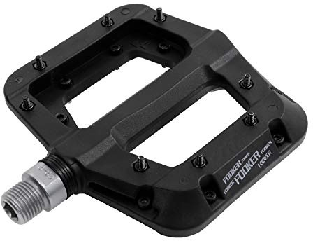 FOOKER MTB Pedals Mountain Bike Pedals 3 Bearing Non-Slip Lightweight Nylon Fiber Bicycle Platform Pedals for BMX MTB 9/16