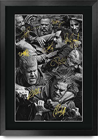 HWC Trading Sons Of Anarchy A3 Gerahmte Signiert Gedruckt Autogramme Bild Druck-Fotoanzeige Geschenk Für Tv-Show-Fans