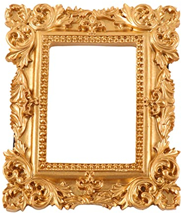 BESPORTBLE Mini-bilderrahmen Aus Harz Antik Gold Dekorativer Fotorahmen Als Tischdekoration Vintage Mini-rahmen Für Schlafzimmer Und Wohnzimmer