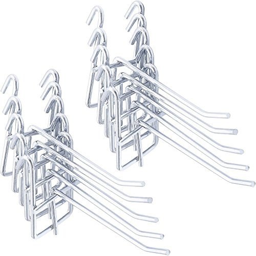 Soporte de pared de rejilla de acero inoxidable para panel de supermercado, 20 unidades (grosor: 5 mm)