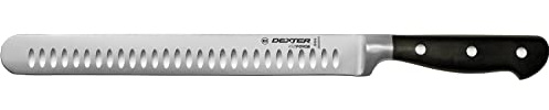 Dexter-Russell 38469, iCut-FORGE® 10 Duo-Edge Slicer, Forged Stainless Steel Blade, Precision Chef’s Slicer for Roasts and Hams, Comfortable Black POM Handle, Commercial-Grade, NSF Certified