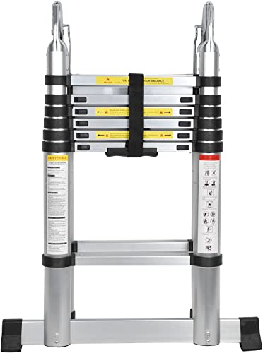 TREPPE Escalera Telescópica Aluminio Doble Cara 4,4m (2,2m + 2,2m)