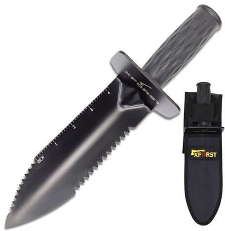 Xforst Detectories de Metales Accesorios. Mini Pala de Mano Multiusos Herrameinta de Excavación y cavar en jardinería. Edge Digger Modelo X-GM300