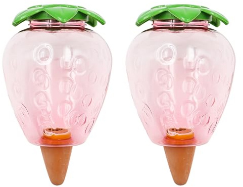 Tiardey 2-pack stora vattenbollar, 500 ml jordgubbsbevattningsbollar, växter som vattnar inomhusväxter, vattenlagringsväxter, dekoration av semesterträdgårdar