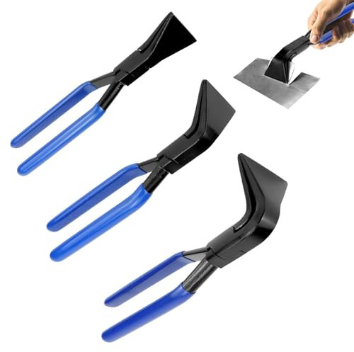 Falzzange Blech 3tlg 0° 45° 90° Professionelle Abkantzange Biegezange Für Präzises Falzen Blechzange Blechbieger Abfalzen Werkzeug Ideal Für Metall Und Blechbearbeitung (Set,Blau)