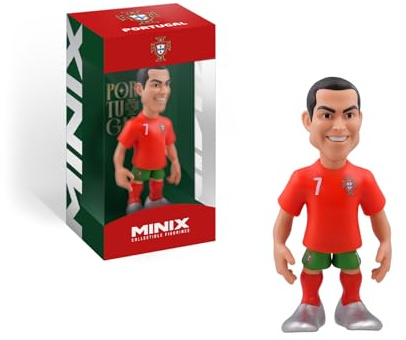 ASMODEE Minix Football Stars, Cristiano Ronaldo Portugal, 12 cm, Samlar Figur