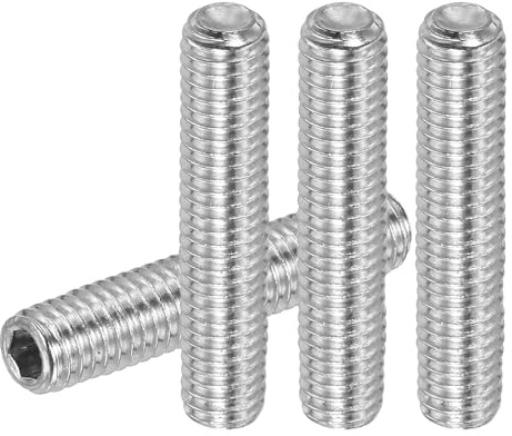 PATIKIL 10 stycken skruvar set, M6 x 40 mm hexagon grovskruv 304 rostfritt stål insexkant gängstift för fäste dörrhandtag vattenkran lampreparation