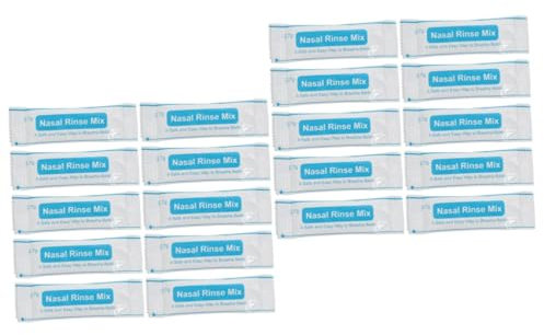 KOMBIUDA 2 Scatole Da 40 Pezzi sali nasali pulisci naso Sale nasale adulto lavaggio pacchetti seni bustine sale detergente nasale sale per la pulizia del naso plastica bianca