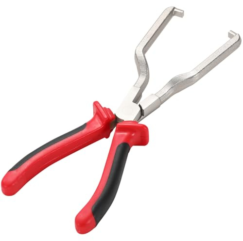Greluma 1 Pièce Pince de retrait collier de serrage pour conduite carburant,poignée caoutchouc acier inoxydable,pince retrait de collier serrage pour conduite d'essence,outil de déconnexion de tuyau