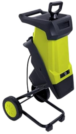 RUODATONLY Electric Wood Chipper Shredder 2400W Corded with 50L Collection Bag Double-Sided Blade for Cutting Branches, Clippings, Yard Debris Yellow