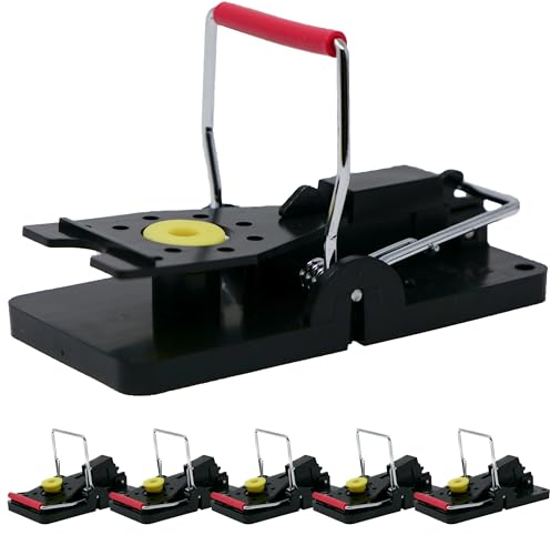 Catchmaster Predator Snap Mausefalle, 6 Stück, humane Mausefallen für den Innenbereich für Zuhause, wiederverwendbarer Nagervernichter mit Lockstoff, Haustierfänger mit Köder, Haustiersichere