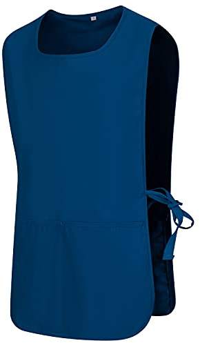 MISEMIYA - Delantal Limpieza Uniforme Laboral CLINICA MÉDICOS Limpieza Veterinaria Sanitarios HOSTELERÍA- Ref.868 - M, Azul Marino 68