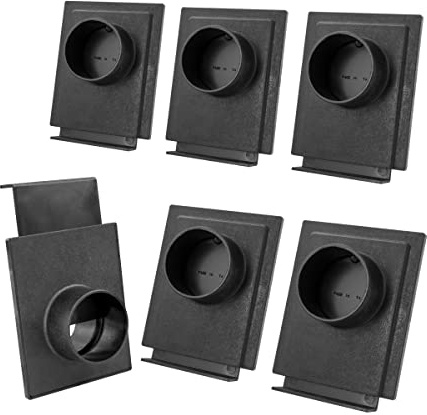 POWERTEC 70133-P6V 2-1/2-tums blastgrind för dammuppsamlare, dammuppsamlingsbeslag, 6-pack