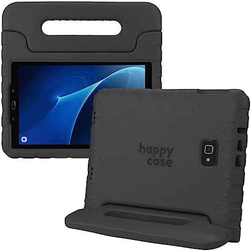 HappyCase Kinder Tablet Hülle Geeignet für Samsung Galaxy Tab A 10.1 2016 | Kinderfreundliche Hülle | Schutzhülle | Kinderhülle | mit Griff und Ständer | Schwarz