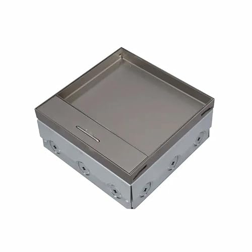 Belegbarer Edelstahl Bodentank Bodendose IP20 für Bodensteckdose Einbau in trocken gepflegte Hohlböden und wände Büros Werkstätten Garagen Verkaufsräumen zum selbst bestücken HTD-501 Luxus-Time