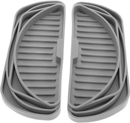 SEWOART 2 Confezioni Mini Frigorifero Vaschetta Gocce Frigorifero Distributore Acqua Tappetino Gocce in Silicone Frigorifero Per Acqua Ghiacciata Non-pad Raccoglitore Grigio