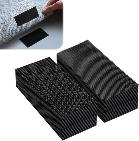 16pcs Rug to Carpet Gripper from Rug to Carpet Stop Rug Slipping Rug Grippers 10 x 5 cm Washable Reusable Carpet Non Slip Sticky Grips for Carpeted Floor Sofa Stair Cushion Car Boot Liners