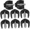 minkissy Seat Tube Pin Locks 8pcs Replacement Locking Clips for Raised Seat Pins Toilet Frame Locks Black 25mm