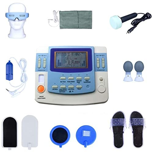 Ultrasound TENS EMS Laser Therapy Machine - 9 Channels Body Massager for Muscle Relief and Meridian Unblocking - Low Frequency Device for Home Use