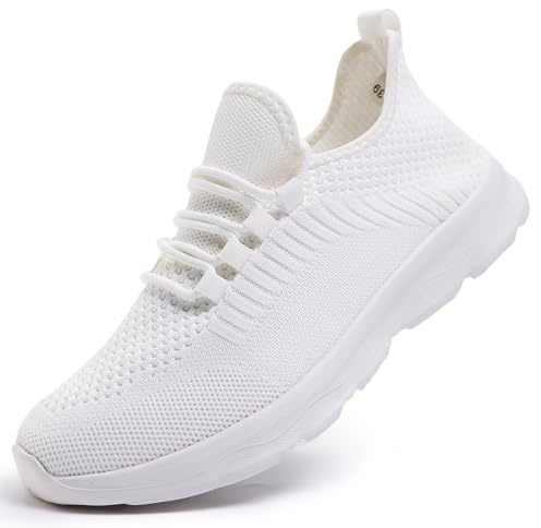 WELLACE Sneaker da donna, scarpe da ginnastica, scarpe da corsa, scarpe da palestra, leggere, da jogging, per il tempo libero, scarpe estive, bianco, 38 EU