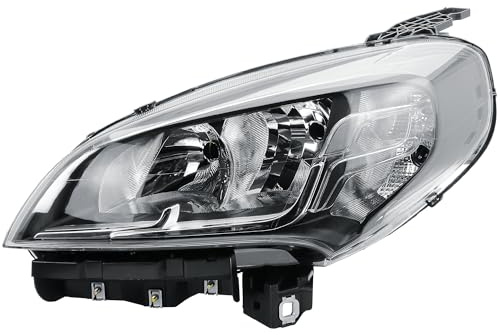LONGLING Faro anteriore Faretto Anteriore Nero Sinistro con Motore per Fiat Doblo 2014-2022