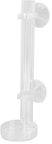 Yctze Mini Tubo per Alimentazione Gamberetti - Alimentatore per Acquario Trasparente in Acrilico per Acquario, Distributore di Cibo per Gamberetti e Crostacei (25CM)