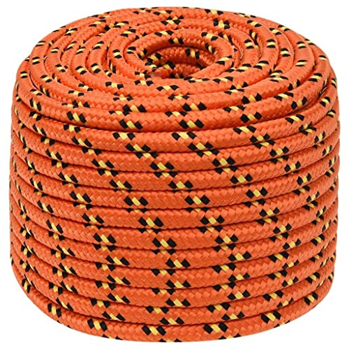 Cuerda para barcos (12 mm, 25 m, polipropileno), color naranja