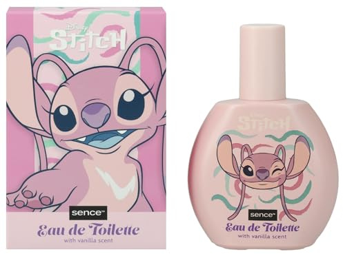 Disney Stitch & Angel Vanille EDT, Parfüm für Damen, Kinder, Teenager und Mädchen, Sence Vegan Beauty Eau de Toilette, Kinderparfüm (1 x 100ml)