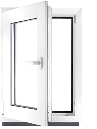 Finestra Serramenti in pvc Bianco - Vetro camera Larghezza x Altezza 60 x 90 cm apertura Sinistra 600 x 900 mm Funzione Girevole - Ottima scelta