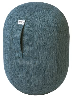 VLUV® KAPSUL STOV Balance-Kapsel [Atmungsaktiv mit Tragegriff und Wegrollschutz] Waschbarer Stoffbezug | Ergonomischer Hocker | Schreibtischhocker | Wackelhocker | Sitzball Büro Ergonomisch