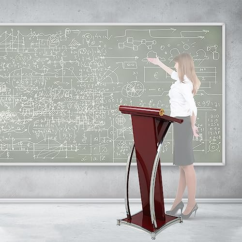 Rednerpult Lecterns Podiumsständer, 118 Cm Hohe Kanzel Mit Schrägem Desktop-Rednerpult Und Hostessenständer Aus Metall For Büro, Hochzeit, Restaurant, Gastgeberstand, Empfangstheke Mit Stift-/Bleistif