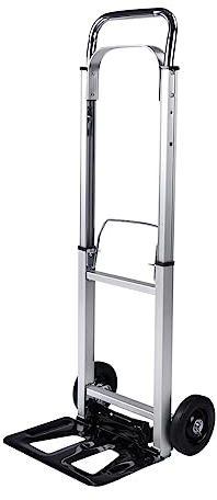 Carretilla de Mano Plegable con Ruedas | Carro de Carga Pórtatil con Asa Telescópica | Carrito Ligero y Compacto | hasta 100kg | Ideal Transporte de Cajas, Equipaje, Mudanzas, Almacén o Reparto