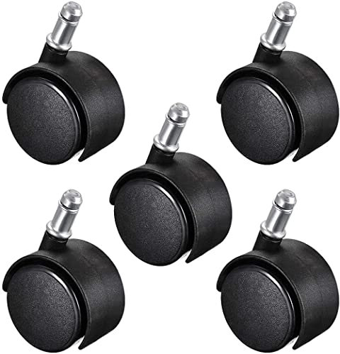 XYWHPGV Ruedas giratorias de 2 pulgadas Rueda doble de nailon Universal 11 mm x 22 mm Rueda de vástago Negro 5 piezas(67d86 c9402 72523 49ac1 053bb c1999